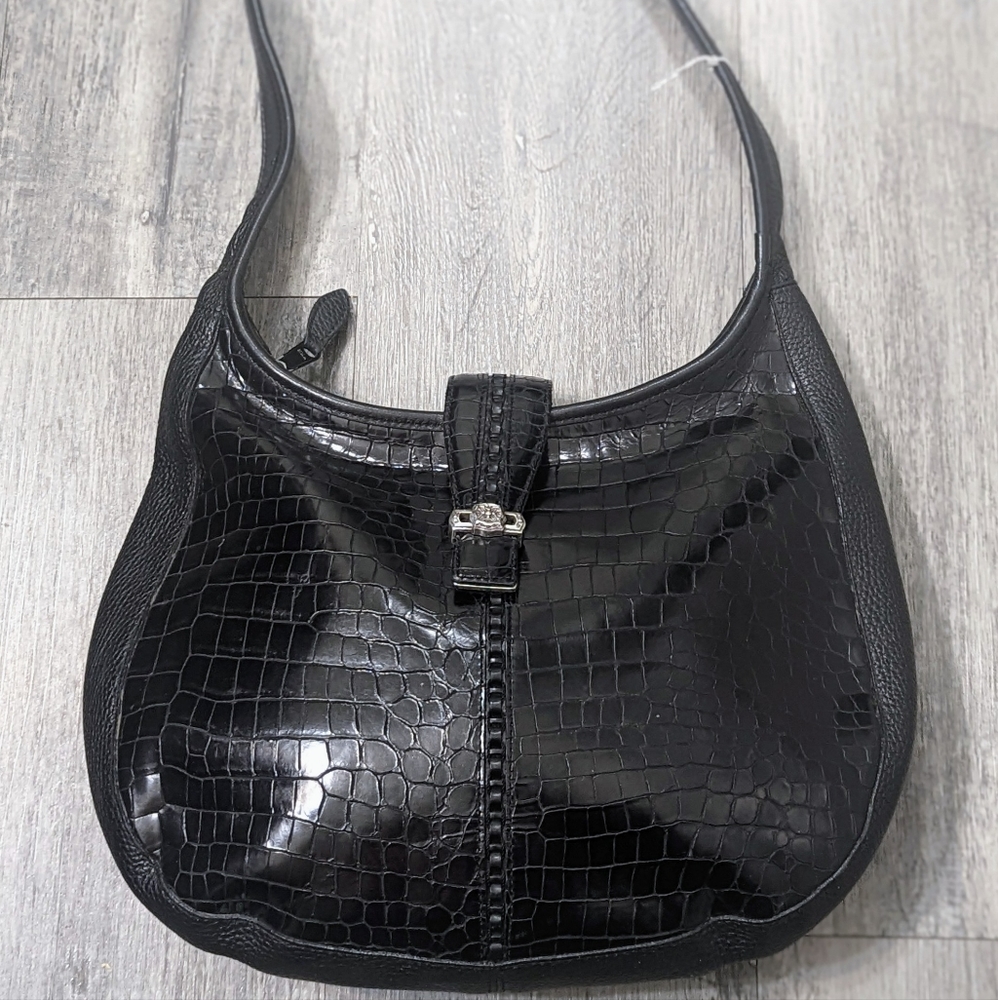 Brighton Alligator Embossed Leather Handbag - Picture 1 of 8